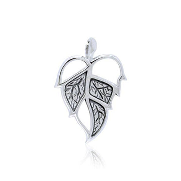 Leaf Sterling Silver Pendant TPD3333 - Jewelry